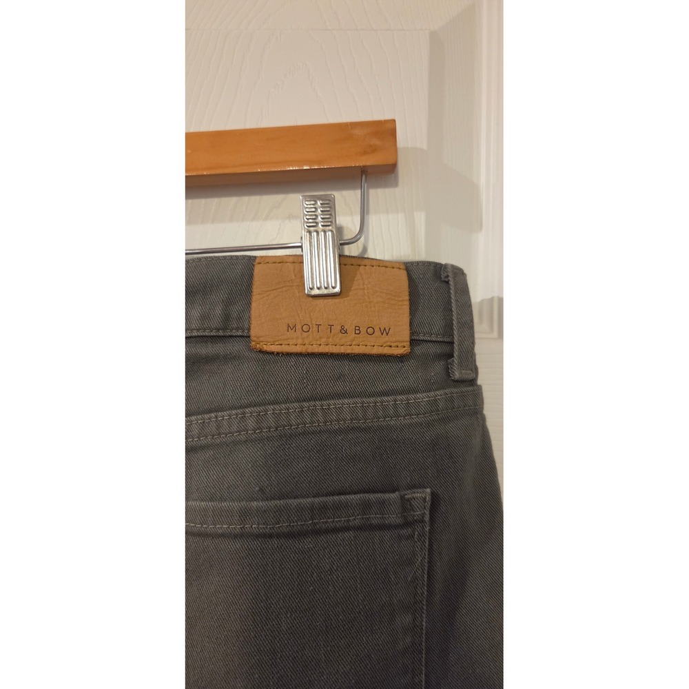 Mott & Bow Mercer Slim Jeans Mens 36x32 Moss Olive Green Stretch Denim Pants - Picture 5 of 8